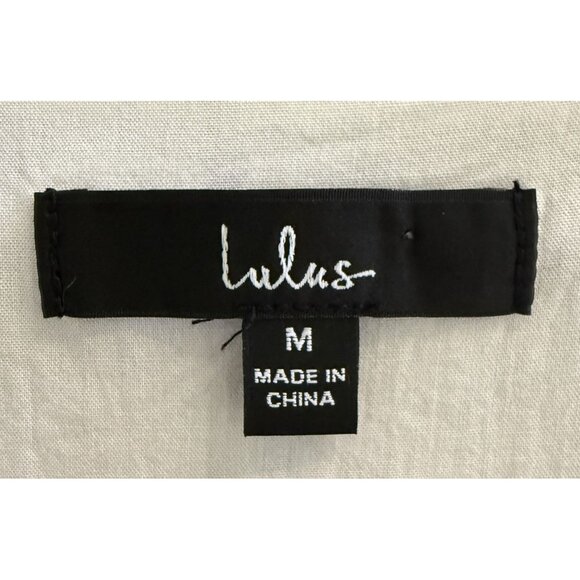 Lulus White Purple Ditsy Floral Button Detail Mini Dress M Cottagecore GIrly - Picture 5 of 7